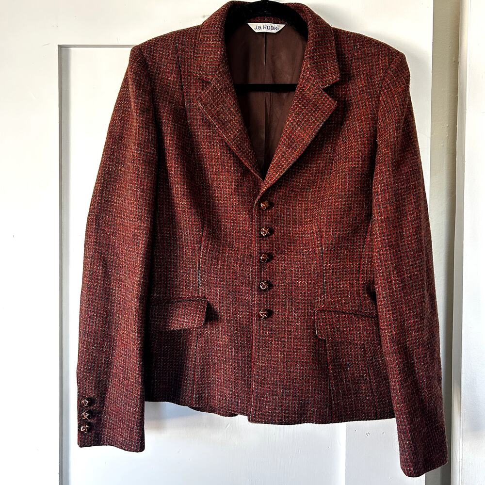 Women's Vintage 100% pure Wool button front blazer